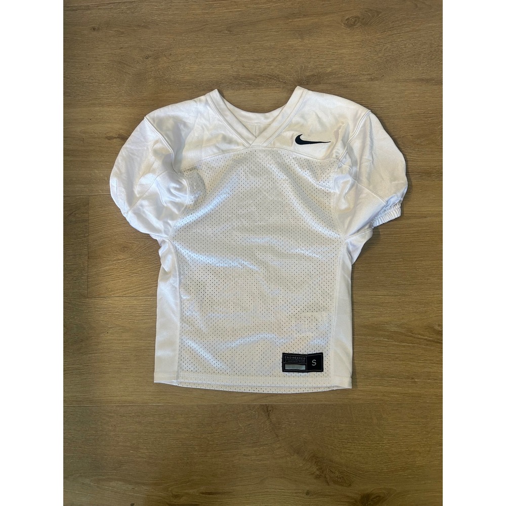 Nike Youth White Football Practice Jersey Size Small Mesh Athletic Shirt